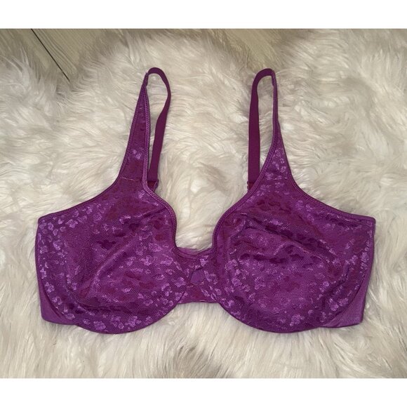 Sweet Nothings Maidenform Lace Minimizer Bra Unlined UW Animal Womens 38C 08023 - Picture 2 of 7